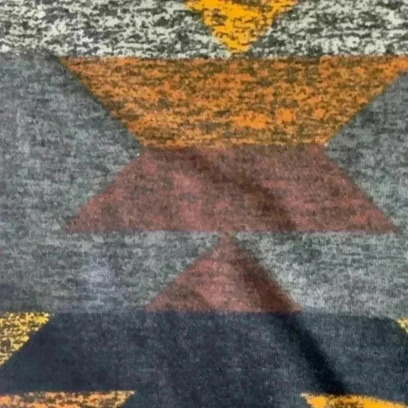 LuLaRoe Motorcycle Style Asymmetrical Aztec Print Jacket Zipper Pockets Size L - Picture 10 of 12